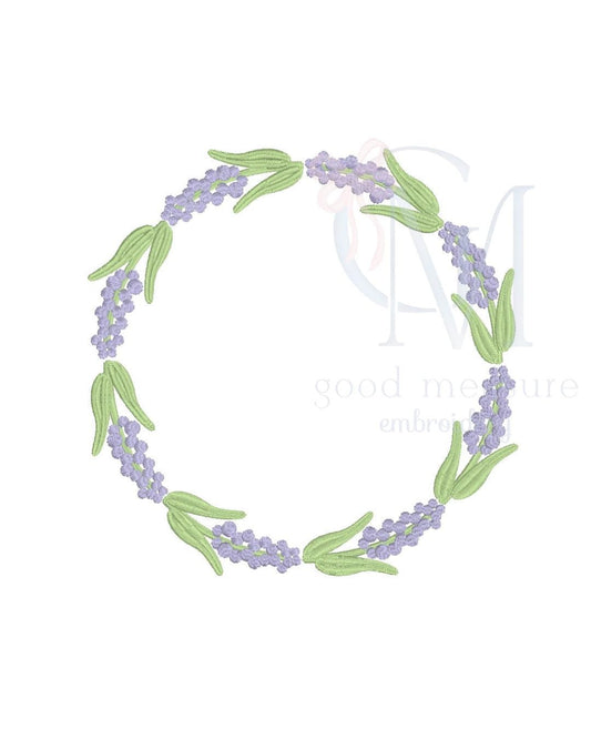 Hyacinth Wreath Embroidery Design