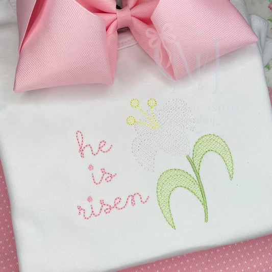 Easter Lily Embroidery Design