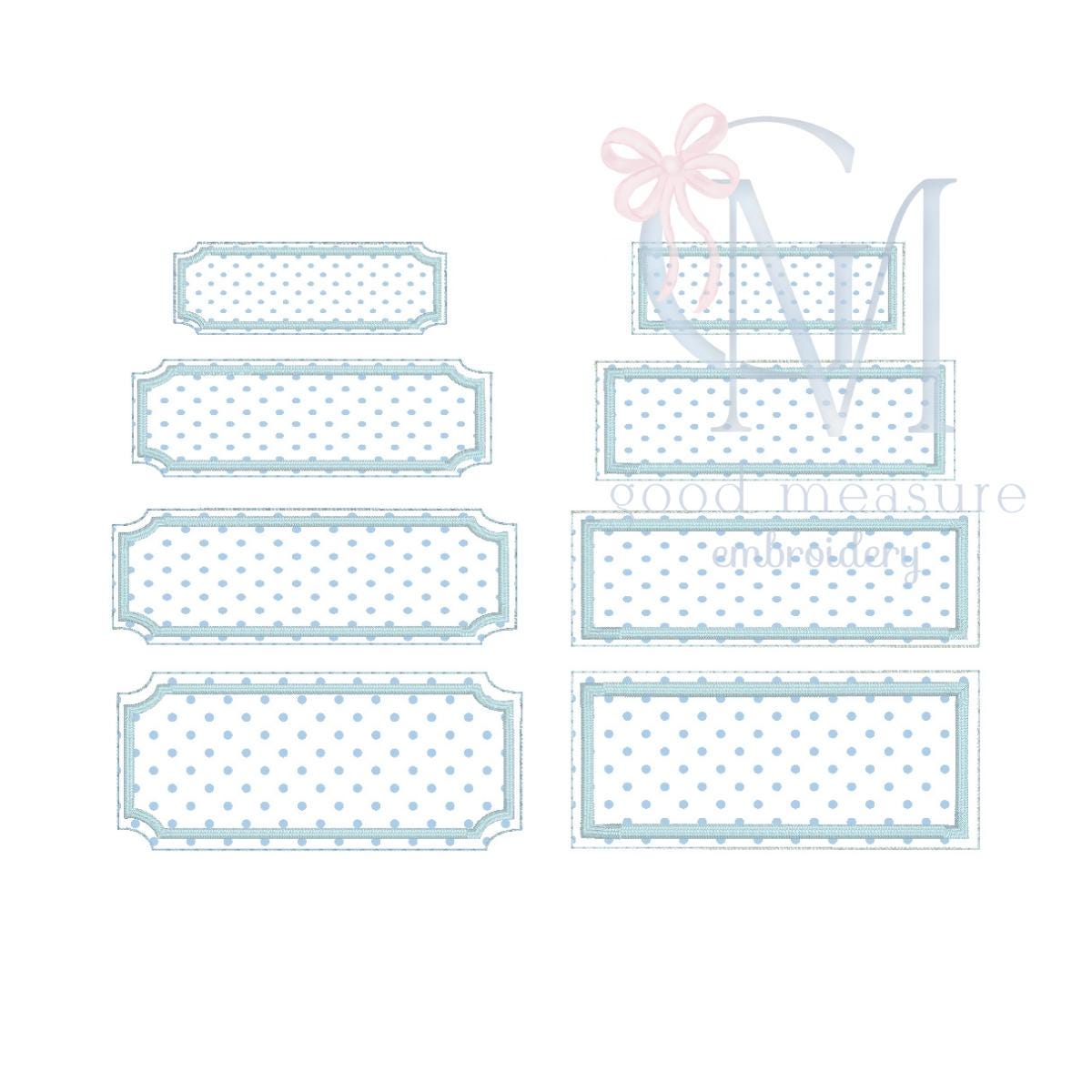 In the Hoop Month Labels for Baby Announcement Card Embroidery Design