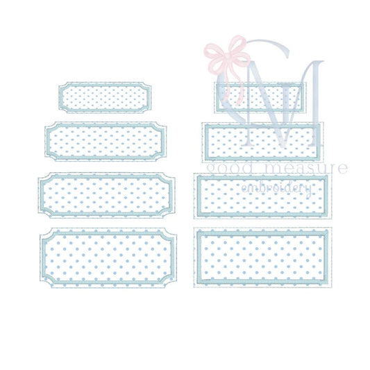 In the Hoop Month Labels for Baby Announcement Card Embroidery Design