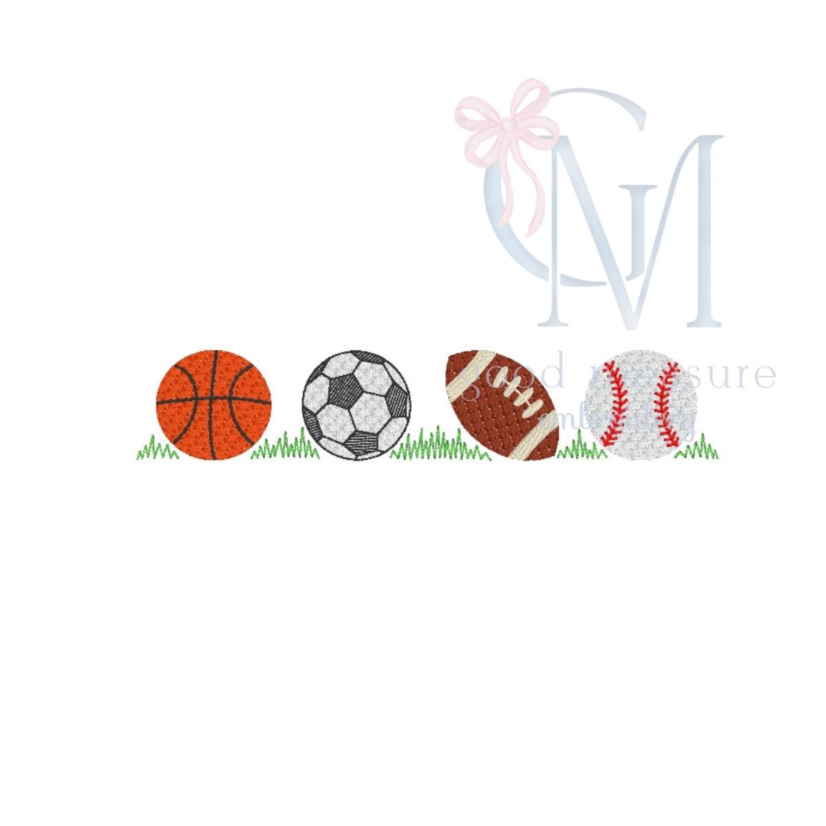 French Knot Sports Embroidery Design