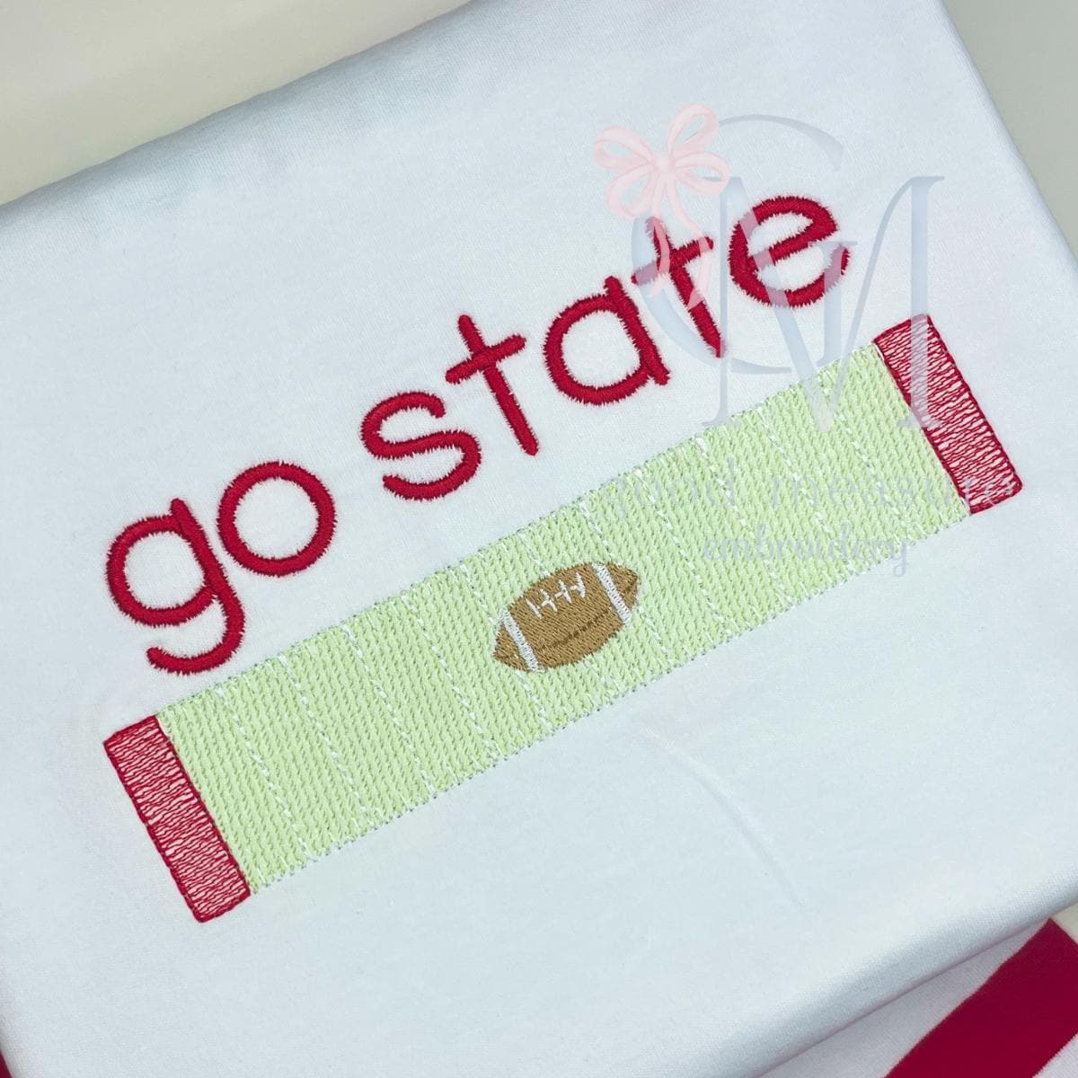 Sketch Football Field and End Zones Embroidery Design