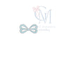 Mini Satin Bow with Bean Outline Embroidery Design