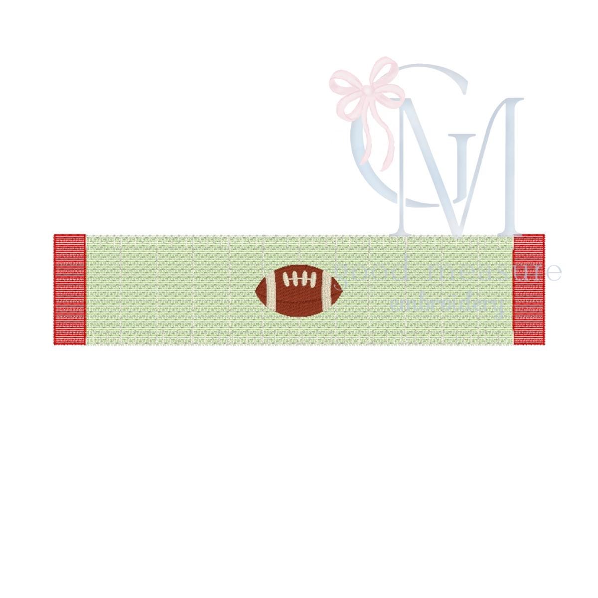Sketch Football Field and End Zones Embroidery Design