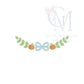 Pumpkins and Bows Name Frame Embroidery Design