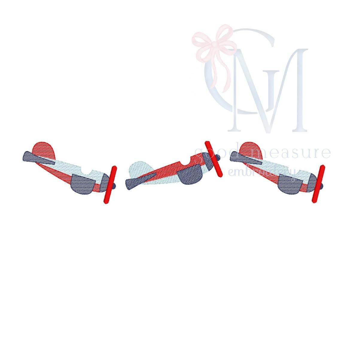 Sketch Airplane Embroidery Design