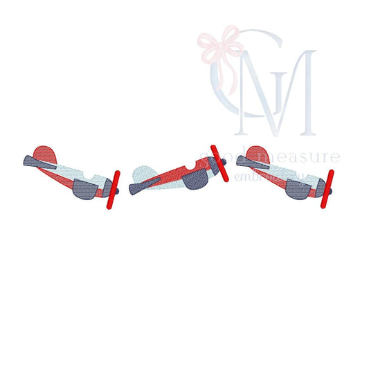 Sketch Airplane Embroidery Design