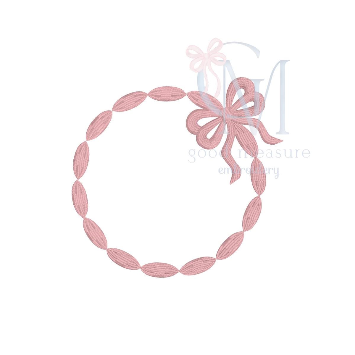 Heirloom Ribbon Bow Frame Embroidery Design