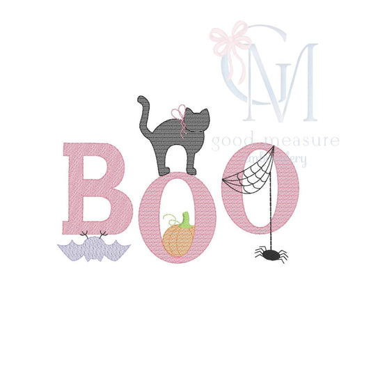 Boo Girl Sketch Embroidery Design