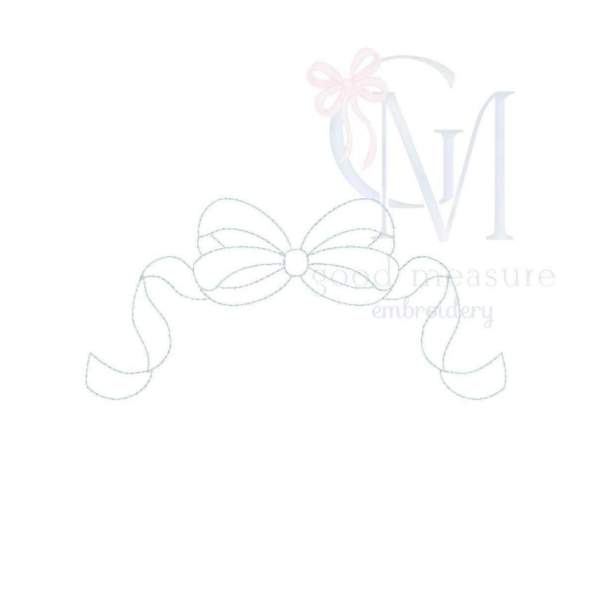 Sweet Bow Vintage Stitch Embroidery Design