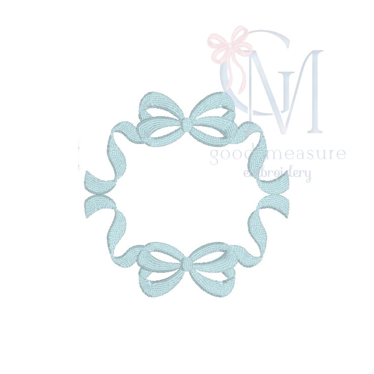 Fancy Bow Mini Frame Embroidery Design