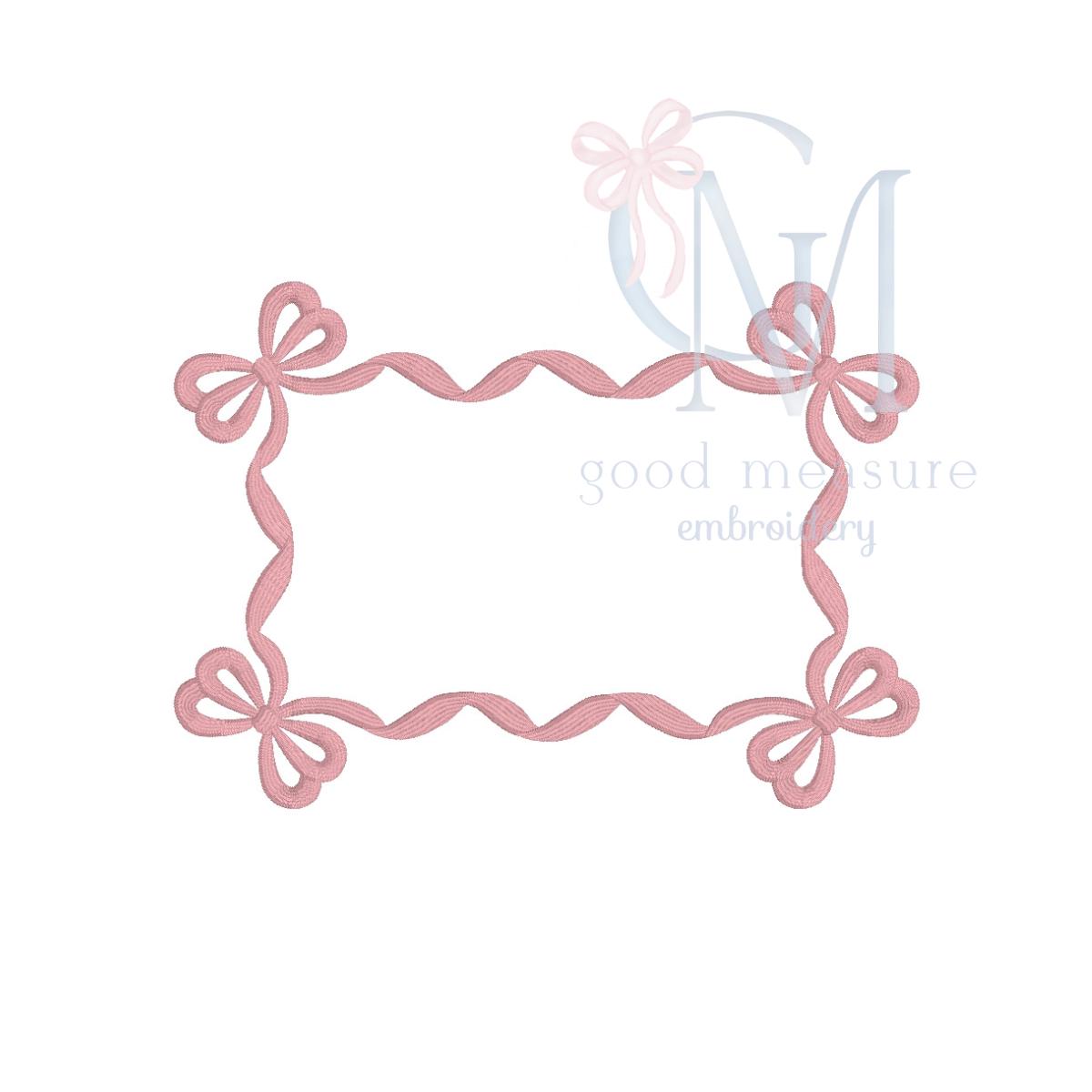 Elegant Bow Frame Embroidery Design