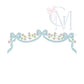 Heirloom bow floral swag Machine Embroidery Design