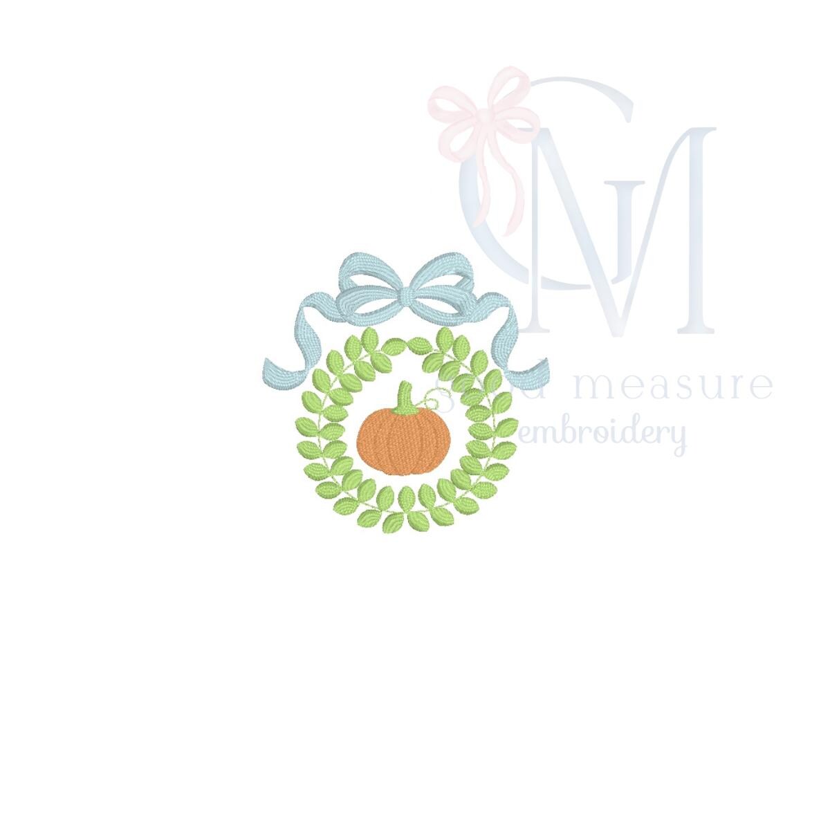 Pumpkin Laurel Mini Embroidery Design – Good Measure Embroidery