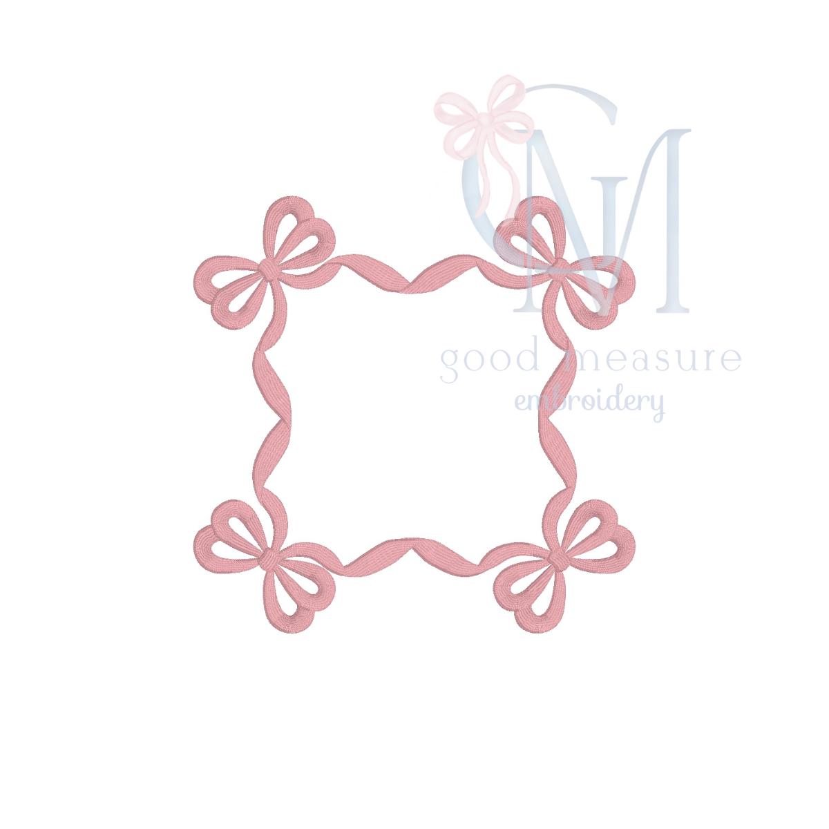Elegant Bow Frame Embroidery Design