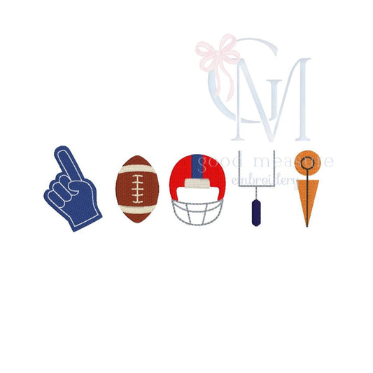 Football Mini Fill Bundle Embroidery Design
