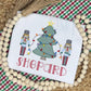 Nutcracker and Christmas Tree Sketch Embroidery Design