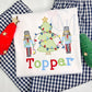 Nutcracker and Christmas Tree Sketch Embroidery Design