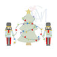 Nutcracker and Christmas Tree Sketch Embroidery Design