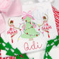 Sugar Plum Fairy and Christmas Tree Sketch Embroidery Design