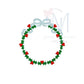 Holly Berry Wreath Monogram Frame Embroidery Design