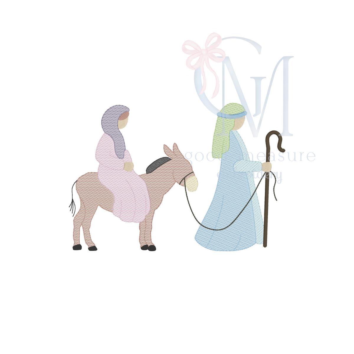 O Holy Night Nativity Embroidery Design