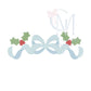 Sketch Bow and Holly Embroidery Design