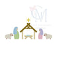 French Knot Nativity Embroidery Design