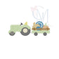 Sketch Tractor with Turkey and Pumpkin Embroidery Design