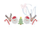 Santa, Reindeer, and Christmas Tree Embroidery Design