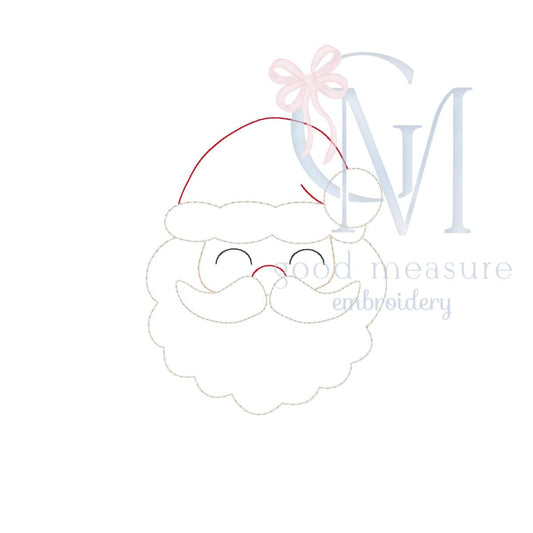 Santa Vintage Stitch Machine Embroidery Design