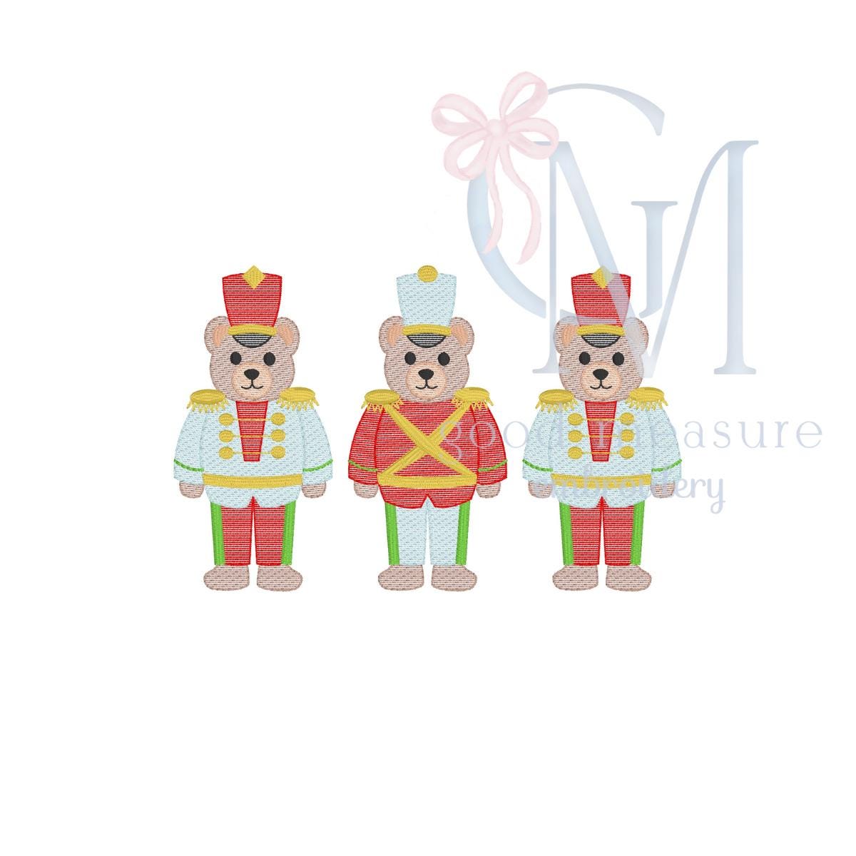 Bear Nutcracker Embroidery Design