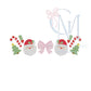 Bow, Santa, and Tree  Embroidery Design
