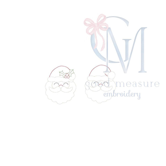 Mini Santa Vintage Stitch Bundle Embroidery Design