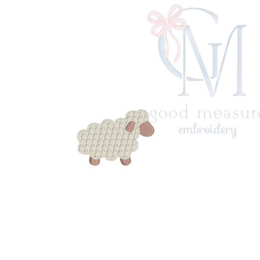French Knot Tiny Sheep Embroidery Design