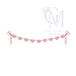 Satin Hearts Swag Embroidery Design