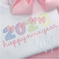 Large Sketch Numbers with Bow Birthday New Years Machine Embroidery Design