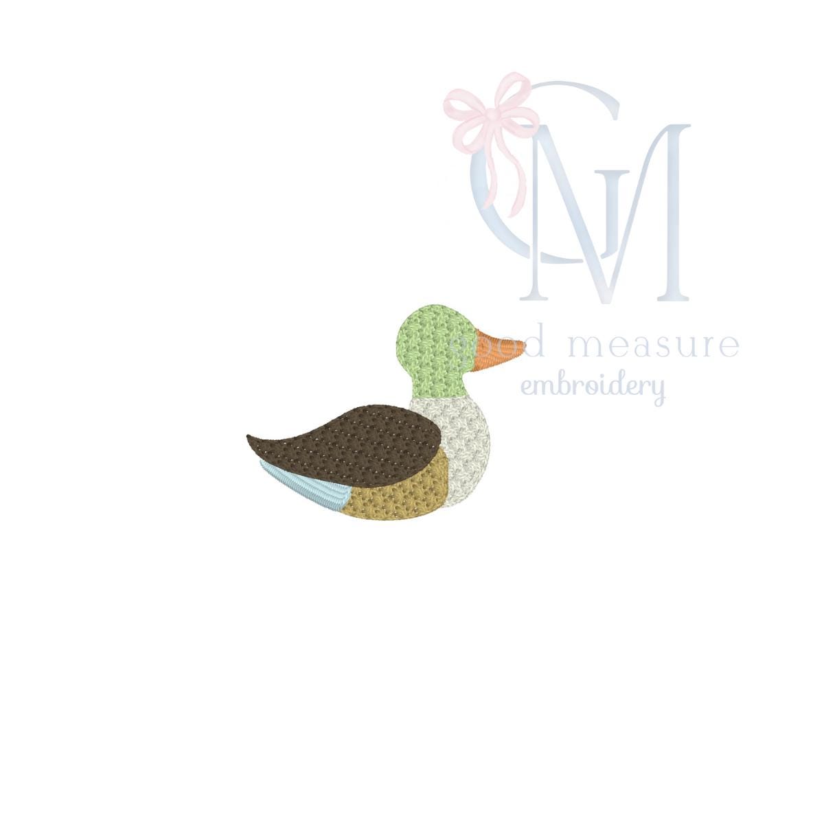 French Knot Mallard Embroidery Design