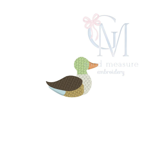 French Knot Mallard Embroidery Design