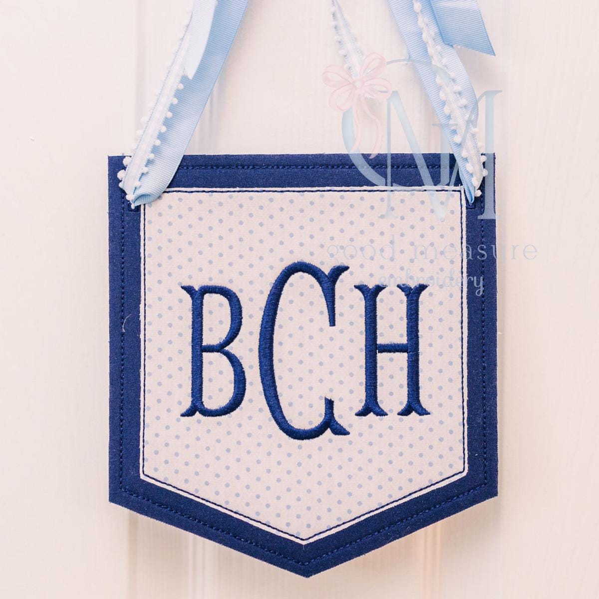 In the Hoop Applique Banner Embroidery Design