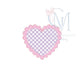 In the Hoop Scalloped Bean Stitch Heart Tag Embroidery Design