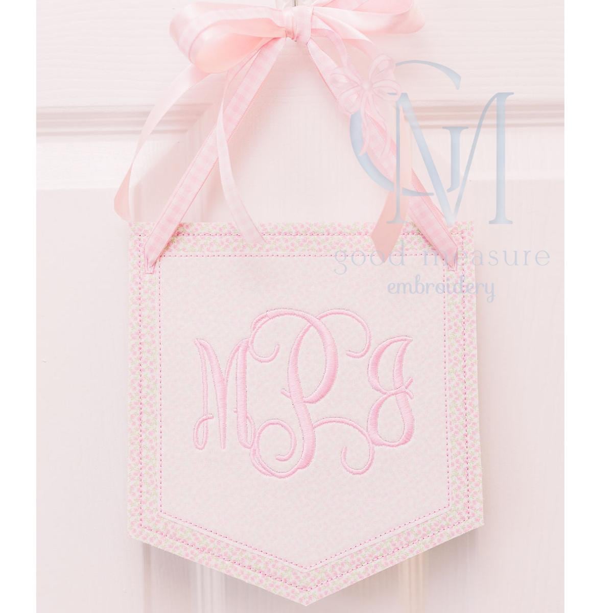 In the Hoop Applique Banner Embroidery Design