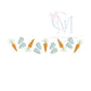 Bunnies and Carrots Easter Embroidery Design