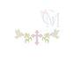 Sketch Cross Lilly and Dove Easter Embroidery Design