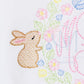 Sketch Bunny Floral Frame Easter Embroidery Design