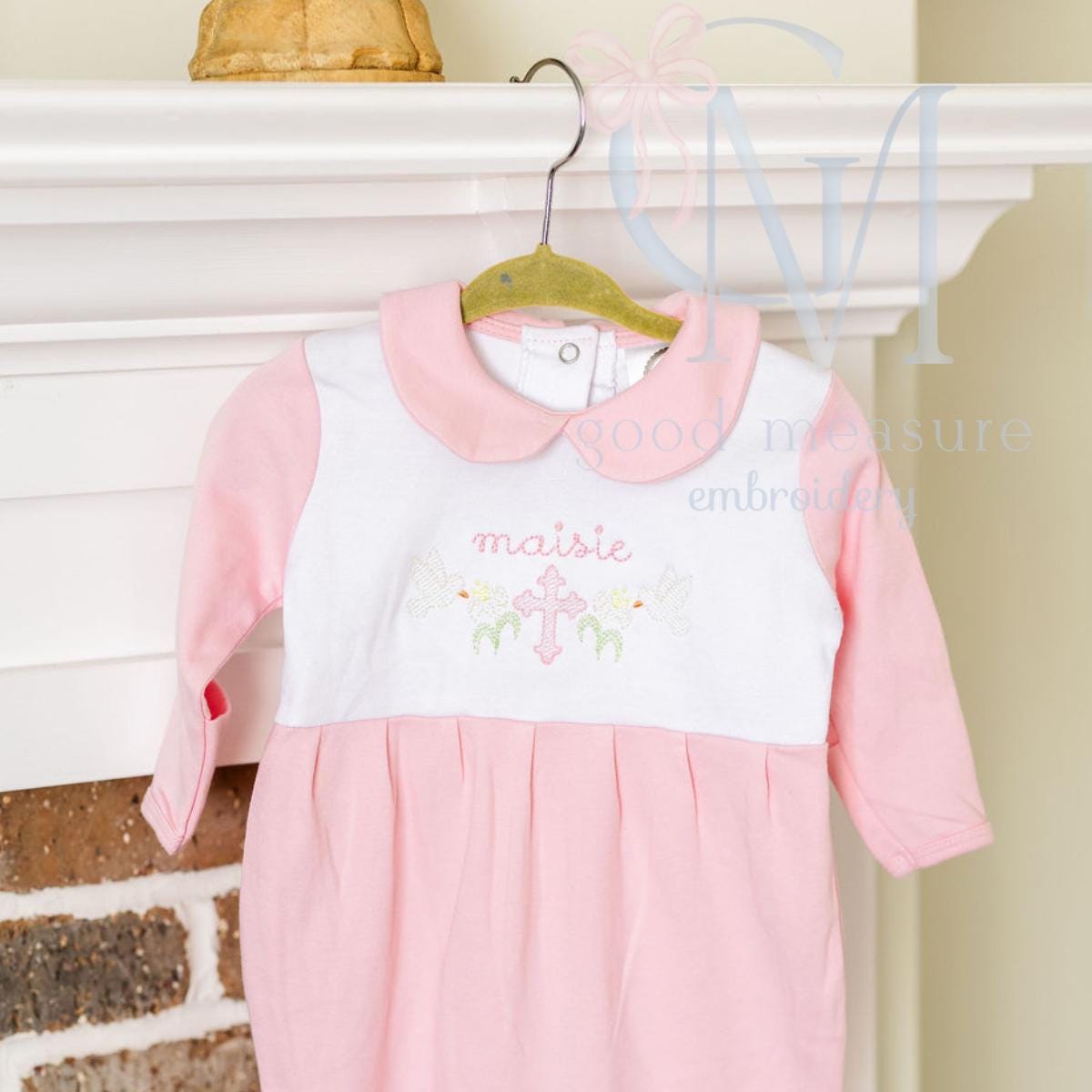 Sketch Cross Lilly and Dove Easter Embroidery Design