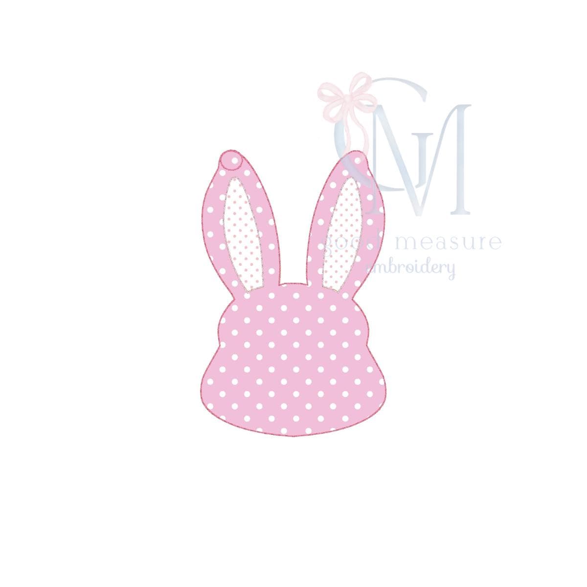 In the Hoop Satin Bunny Tag Embroidery Design
