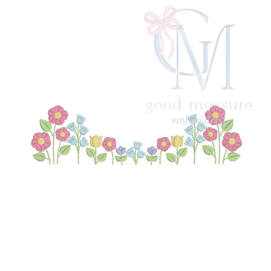 Spring Wildflowers Embroidery Design