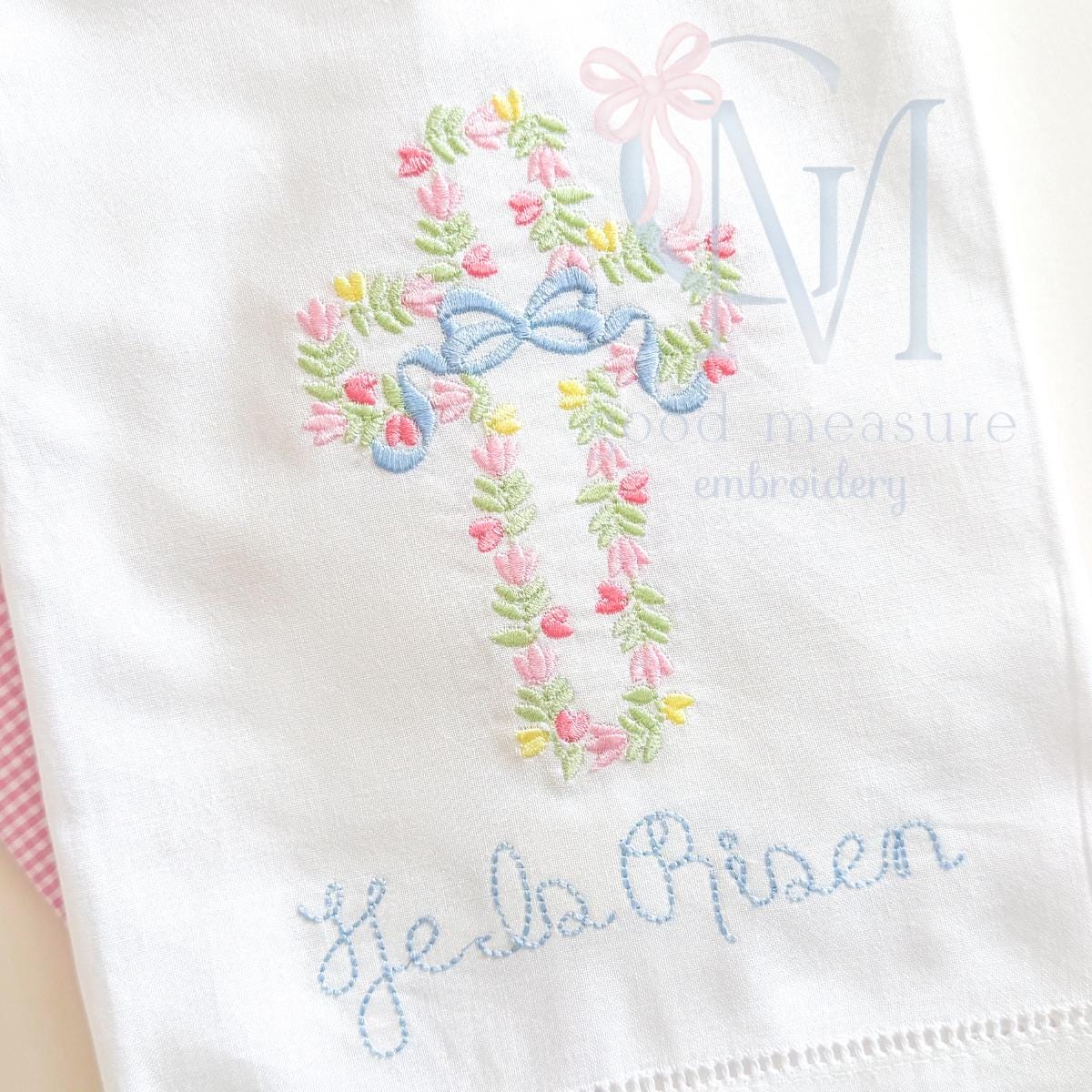 Floral Cross Embroidery Design
