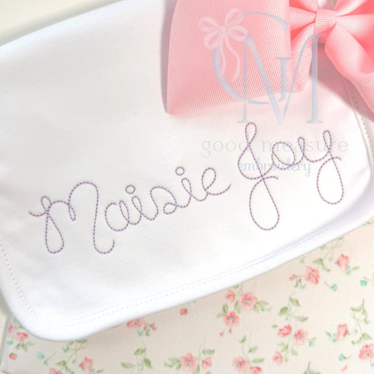 The Nora Font Embroidery Design